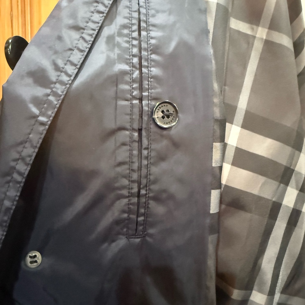 Burberry Dark Blue Windbreaker Trench Coat - Picture 11 of 12